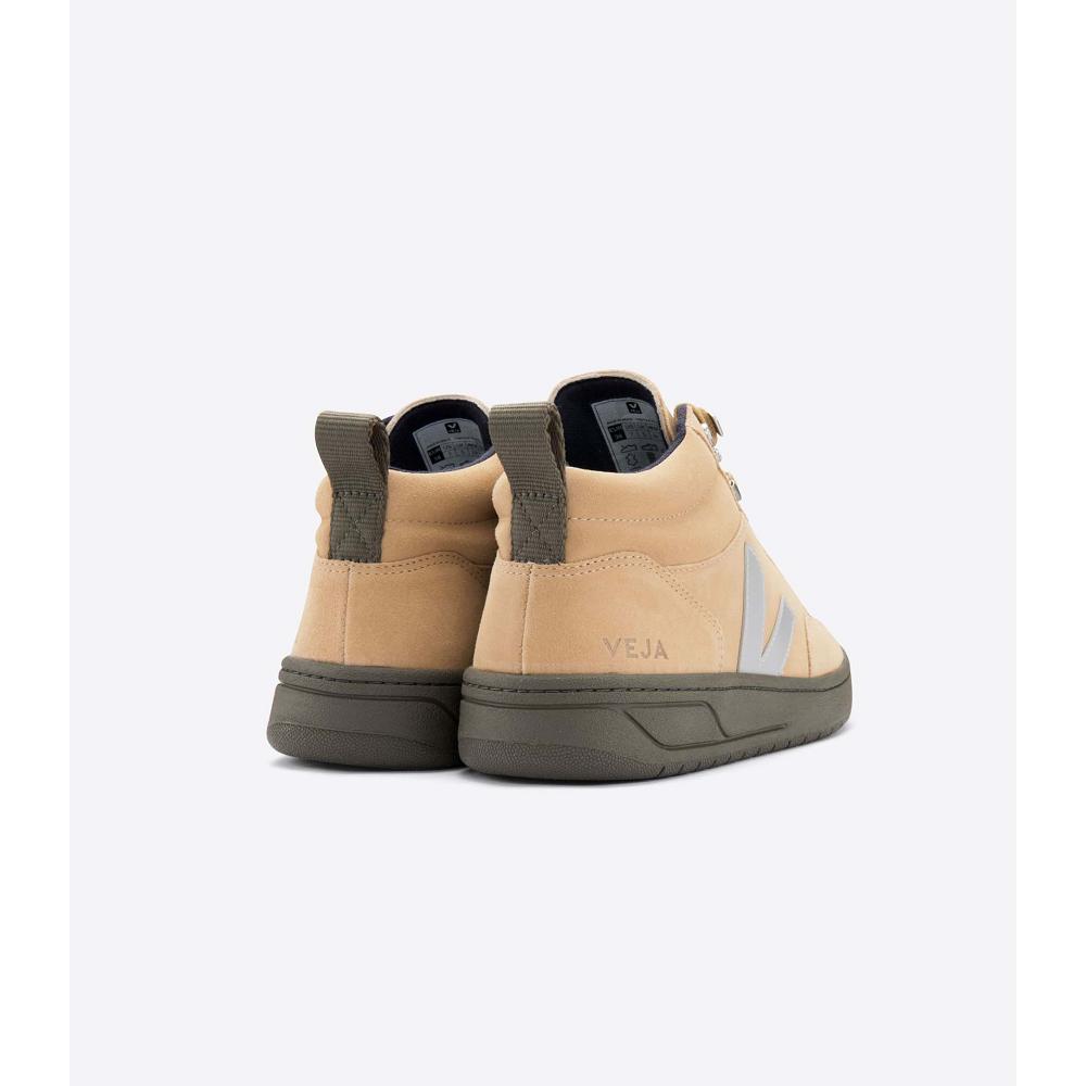 Khaki Men's Veja RORAIMA SUEDE High Tops | AU 108OKI